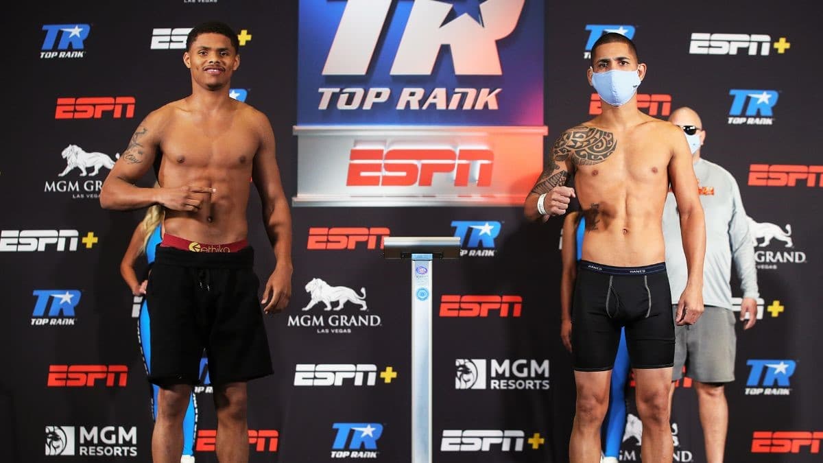 Shakur Stevenson vs Felix Caraballo Weigh in