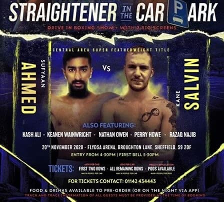 Sufyaan Ahmed vs Kane Salvin Fight Poster