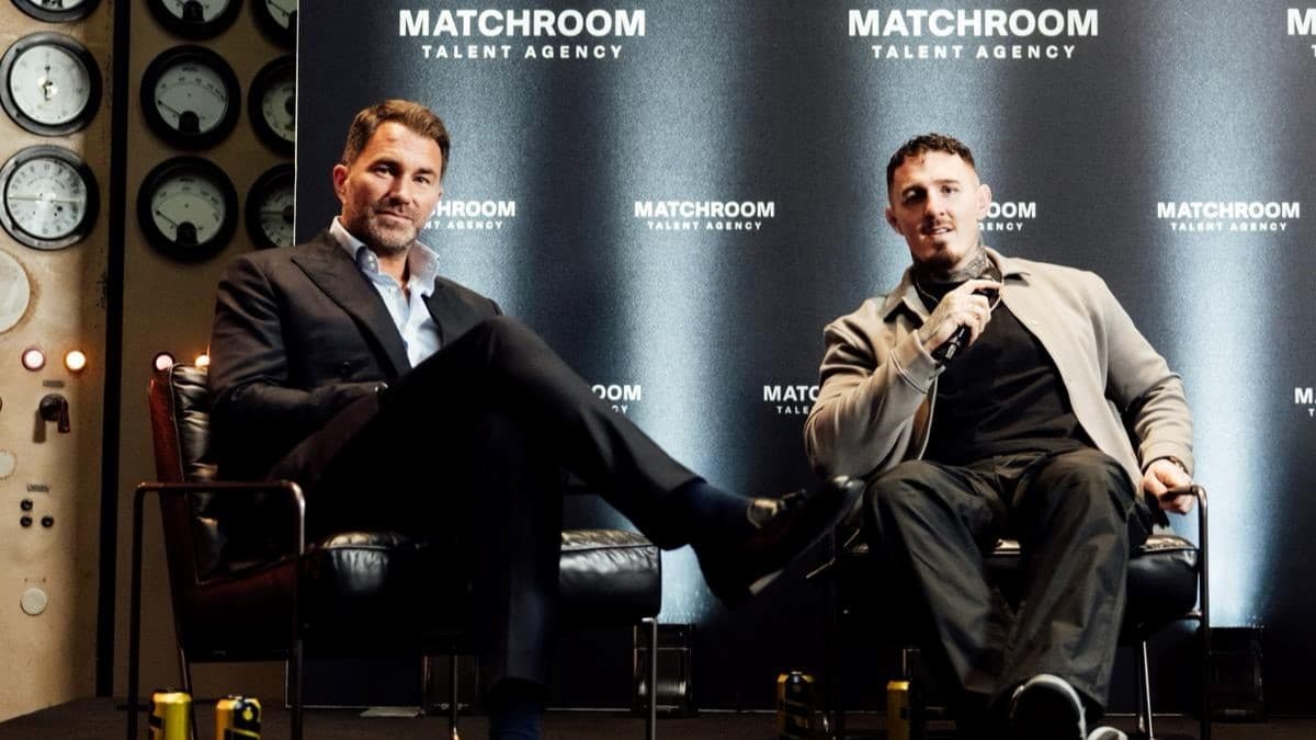 Tom Aspinall With Eddie Hearn Presser