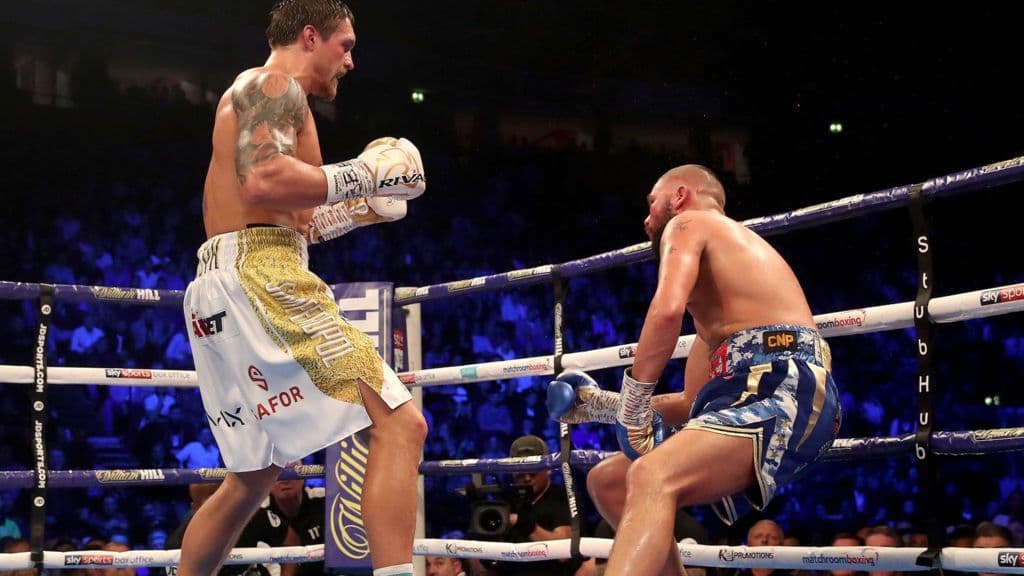 Oleksandr Usyk vs Tony Bellew Knockdown