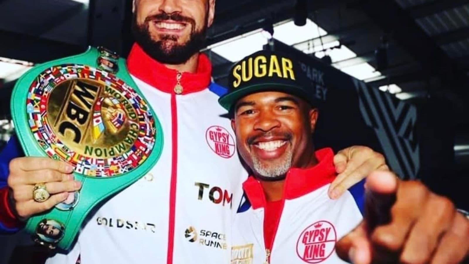 Tyson Fury and Sugarhill Steward WBC Belt
