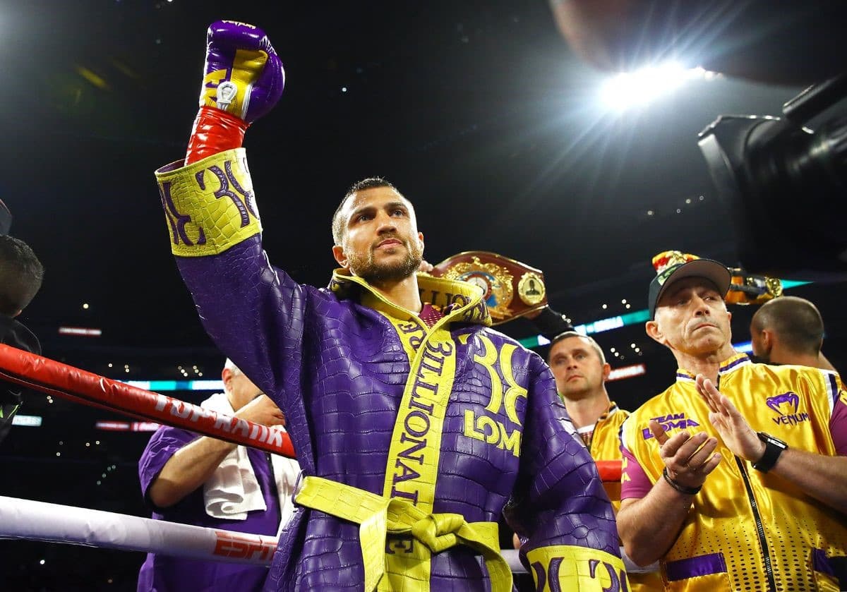 Vasyl Lomachenko Blue Yellow Robe