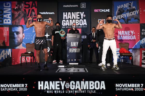 Devin Haney vs Yuriorkis Gamboa Weigh in