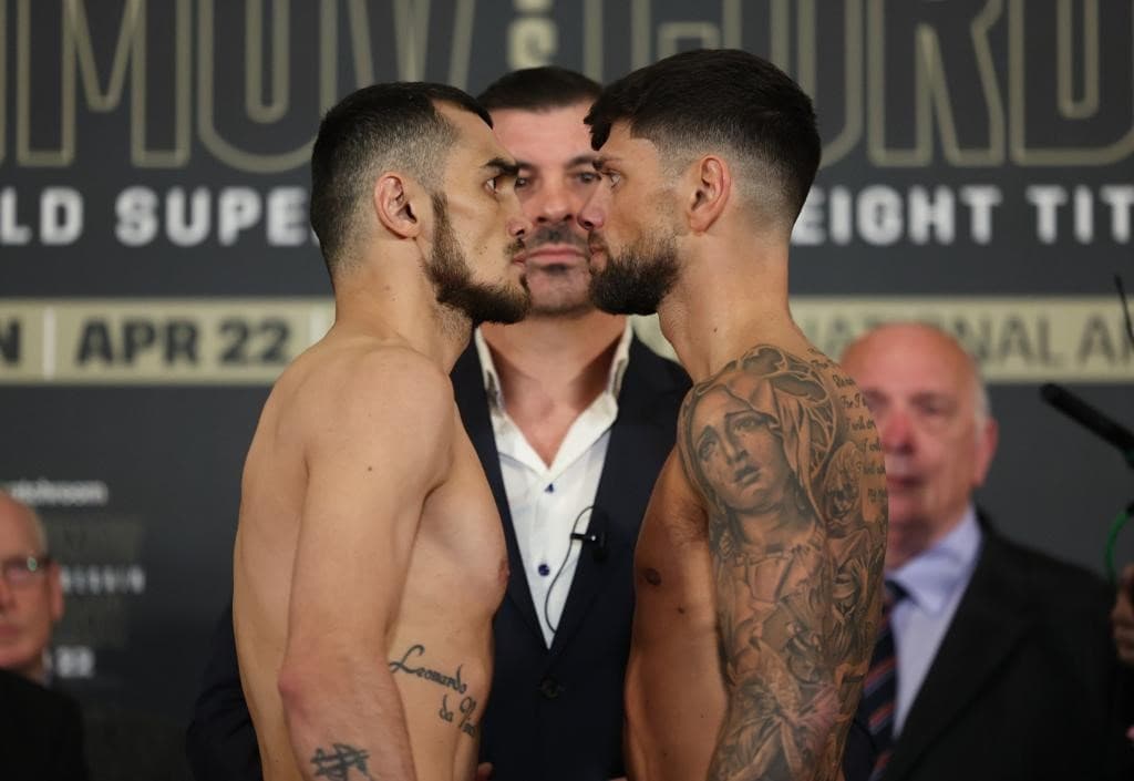 Joe Cordina vs Shavkatdzhon Rakhimov Weighin