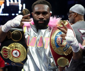 Reactions to Jaron “Boots” Ennis knockout of Xander Zayas wba wbo super welterweight world titles champion boxrec wiki watch ko knockouts tko highlights