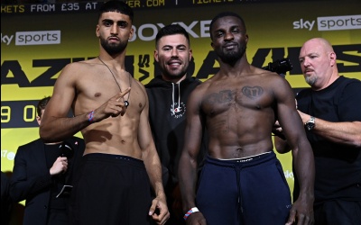 Adam Azim vs Ohara Davies round-by-round fight reports dan azeez british light heavyweight title commonwealth lewie edmondson george groves fight highlights