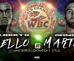 Alberto Puello vs Sandor Martin terms agreed fight time date tv channel undercard how to watch predictions betting odds oddschecker wbc super lightweight
