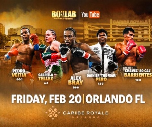 WBA Continental Latin American super welterweight title Alex Bray vs Rodrigo Damian Coria headlines “Night of Champions XIV” in Orlando boxrec boxlab youtube channel how to watch