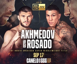 Explosive Super-Middleweights Ali Akhmedov and Gabriel Rosado meet on Canelo vs Golovkin 3 undercard boxrec predictions oddschecker preview how to watch
