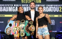 Alycia Baumgardner vs Christina Linardatou final press conference quotes fight time date tv channel how to watch predictions preview rematch first who won boxrec oddschecker undisputed