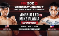 Angelo Leo wants Stephen Fulton Jr. rematch but first focuses on becoming “A two-division world champion, but I think we will get that rematch pretty soon” boxrec mike plania featherweight boxer watch highlights ProBox TV