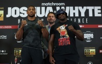 Anthony Joshua vs. Dillian Whyte 2 press conference quotes boxrec derrick james buddy mcgirt dazn alfie sharman o2 arena sold out tickets already where to buy