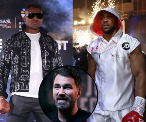 Anthony Joshua tells promoter Eddie Hearn he has no interest in fighting Francis Ngannou wbc world champion rankings who wins next fight december 23 deontay wilder derek chisora who is opponent fighting boxrec watford