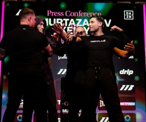 Bakhram Murtazaliev vs Josh Kelly final press conference quotes boxrec fight time date tv channel dazn ringwalks who wins adam booth trainer wiki
