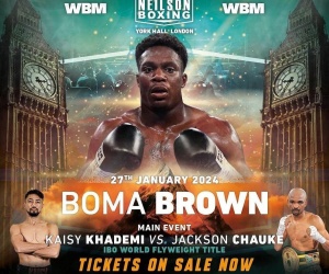 January 27 boma brown heavyweight queensberry frank warren fight date tv channel wbm how to watch tickets york hall paul stevenson everton red traingle birmingham boxrec