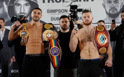 Callum Simpson vs Steed Woodall weigh-in results, schedule of fights and ringwalks