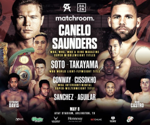 Elwin Soto will defend WBO World Light-Flyweight title against Katsunari Takayama as chief-support to Canelo Alvarez vs Billy Joe Saunders undercard in full boxrec
