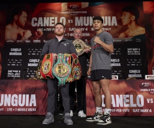 Canelo Álvarez saul golden boy vs Jaime Munguía final press conference quotes oscar de la hoya beef fight feud ppv price cost how to watch bets odds