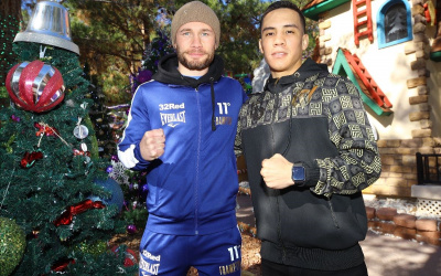 Carl Frampton and Oscar Valdez discuss fights on visit to Vegas Opportunity Village