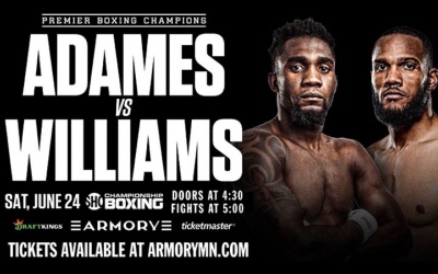 WBC interim middleweight champion Carlos Adames will defend his title against Julian Williams on June 24 at The Armory in Minneapolis fight date time tv channel predictions oddschecker preview betting odds how to watch