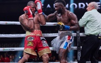 middleweight Carlos Adames Interim WBC Middleweight Title with a ninth-round stoppage of game former unified world champion Julian “J-Rock” Williams boxrec fight time date tv channel results reports watch youtube highlights full knockout ko boxrec