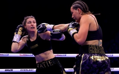 Katie Taylor Chantelle Cameron boxrec fight time date tv channel watch full highlights wiki BBC sport who won rematch trilogy undisputed