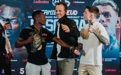 Charlie Edwards grabs champion Thomas Essomba's European bantamweight belt during heated exchange boxrec oddschecker fight time date tv channel 5 how to watch predictions preview betting odds bets