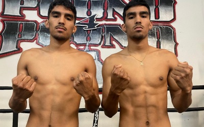 Barrientes Twins Chavez and Angel Return to the Ring this Saturday in Las Vegas Twin boxers Chavez and Angel Barrientes in action on Rolando Romero vs Ismael Barroso card oddschecker boxrec boxers trainer