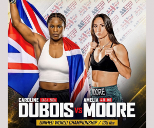 Caroline Dubois next opponent is unbeaten American amelia moore boxrec wiki mvp world lightweight title defence wbc wbo female boxing Jimmy Burchfield