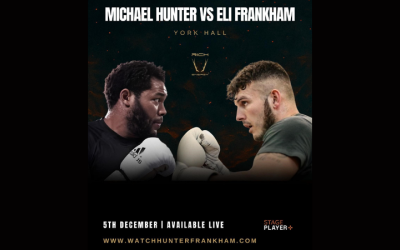 Michael Hunter vs Eli Frankham tickets player+ ppv prices uk york hall on the door December 5th global broadcast details announced