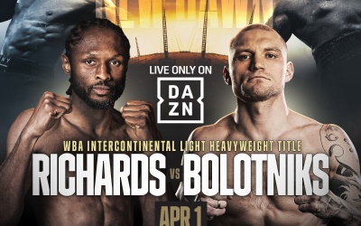 Craig Richards vs Ricards Bolotniks lands on AJ April 1st show undercard Anthony Joshua vs Jermaine Franklin undercard ringwalks tickets watch fight