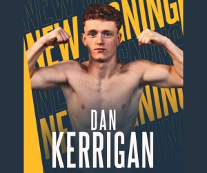 boxer Frank Warren signs three-time national amateur champion Dan Kerrigan queensberry boxrec debut professional boxer fight watch highlights interview results
