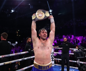 "The White Rhino" Dave Allen halts "The Romford Bull" Johnny Fisher in five watch full fight highlights eddie hearn boxrec youtube matchroom bosh copper box arena london essex what's next amateur record career boxing