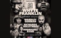 Undefeated American Jermaine Franklin will face wbc Dillian Whyte on Thanksgiving Day fight time date tv channel dazn ppv box office ovo where is how much cost matchroom eddie hearn oddschecker wiki