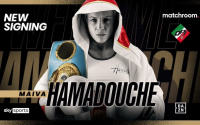 Matchroom and OPI sign women's IBF Super-Featherweight World Champion Maiva Hamadouche 