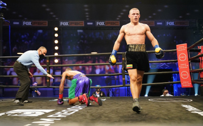 Unbeaten welterweight Eimantas Stanionis delivered ninth-round TKO victory over Justin DeLoach in LA highlights full fight report results next date tv channel undercard venue