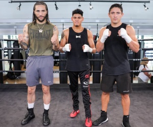 Emanuel Navarrete Nico Ali Walsh and Giovani Santillan discuss next fights on August 20 in San Diego fight time date espn tv channel live stream links predictions baez how to watch