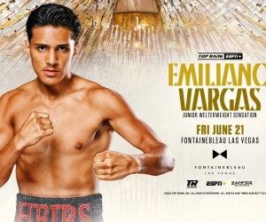 Emiliano Fernando Vargas returns against Jose Zaragoza on June 21 el the general watch full fight highlights tv channel top rank espn