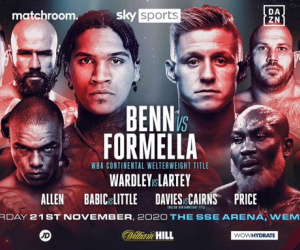 Full bill announced for November 21st headlined by Connor Benn vs Sebastian Formella