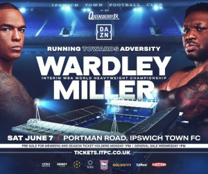 Fabio Wardley and Jarrell Miller launch press conference quotes boxrec fight time date tv channel dazn oddschecker predictions preview betting odds