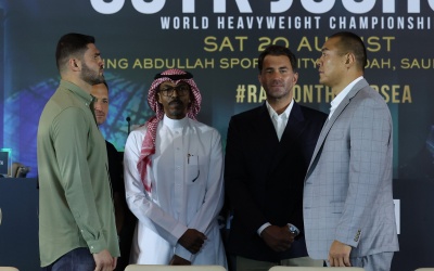 Oleksandr Usyk vs Anthony Joshua undercard press conference quotes Filip Hrgovic vs Zhilei Zhang callum smith Mathieu Bauderlique