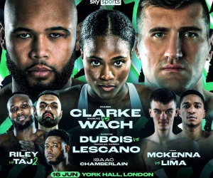 June 10 Adam Azim out of action but the show must go on Frazer Clarke Caroline Dubois Aaron McKenna British Cruiserweight Champions title Isaac Chamberlain Viddal Riley vs Anees Taj boxrec