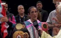Amanda Serrano overcomes badly-swollen right eye to retain belts against game Reina Tellez in Puerto Rico boxrec wiki watch full fight highlights katie taylor next jake paul mvp