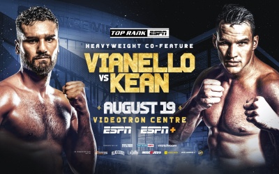 Two Olympic heavyweights Vianello and Kean will clash in Canada Olympians Guido “The Gladiator” Vianello and Simon “The Grizzly” Kean clash in the co-feature to Beterbiev-Smith on August 19 oddschecker boxrec