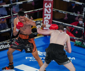 WBO European champ Hamzah Sheeraz now training with Ricky Funez at the Ten Goose gym in LA california boxrec frank warren andy ayling