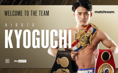 Undefeated WBA Super and Ring Magazine world champion Hiroto Kyoguchi signs multi-fight promotional deal with Matchroom eddie hearn boxrec next fight last tv channel debut watch highlights