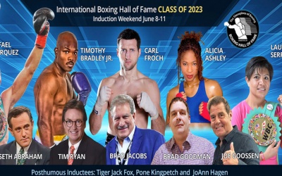 The International Boxing Hall of Fame and Museum announced the members of the Class of 2023 carl froch rafael marquez laura serrano boxing boxer brad goodman who is