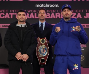 Jack Catterall describes fight with Arnold Barboza Jr. as "high risk, high reward" fial press conference notes quotes eddie hearn trainer jamie moore josh taylor highlights