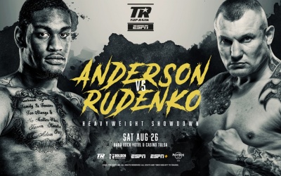 Jared Anderson vs Andriy Rudenko heavyweight showdown set for August 26 fight time date tv channel undercard predictions how to watch boxrec preview fight espn top rank