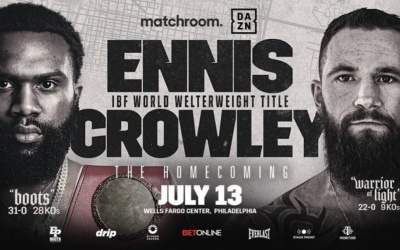 Jaron ‘Boots’ Ennis will defend IBF World welterweight title against Cody Crowley in Philadelphia on July 13 oddschecker terence crawford fight errol spence jr conor benn bets dazn how to watch